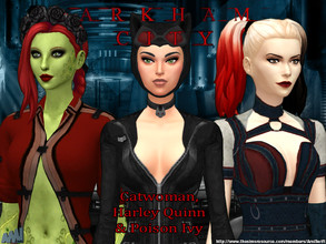 Sims 4 — Arkham City Set 2 by AmiSwift — Become your favorite Gotham Siren with costumes inspired by the video games