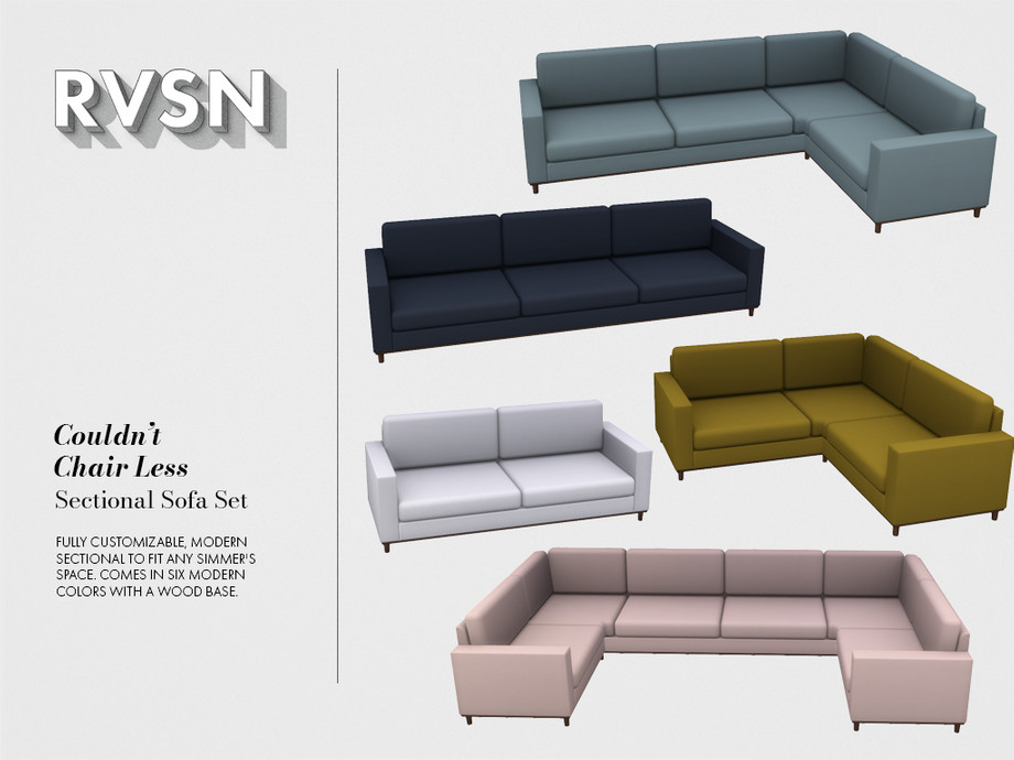 Couldn T Chair Less Sectional Set, How To Make A Corner Sofa In Sims 4