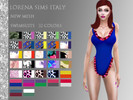 Sims 4 — swimsuit_01 by LorenaSimsItaly — Whole swimsuit, for female. Available in 32 colors (24 patterns and 8 shades of