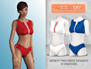 Sims 4 — Sporty Two-Piece Swimsuit by TMMERAAS — - f teen to adult - custom thumbnails for each swatch - 15 swatches -