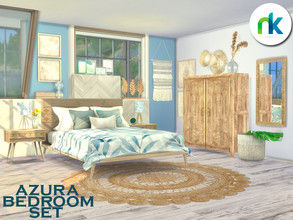 Sims 4 — Nikadema Azura Bedroom by nikadema — Ten mediterranean and modern meshes with an exotic style for your summer