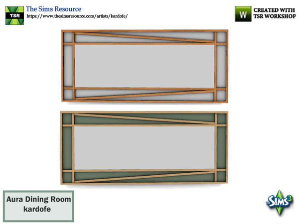 Sims 3 — kardofe_Aura Dining Room_Mirror by kardofe — Wall mirror with design frame, made of wood,