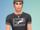 Sims 4 — Tshirt  by ZeroDawn_Fear —  Good evening ... This is my second self-designed top for Male Sims. Free as the wind