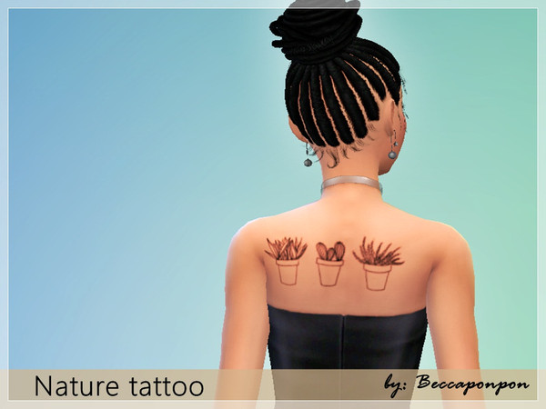 Sims 4 — Nature Tattoo by Beccaponpon — Hey guys! New tattoo. Enjoy~~!