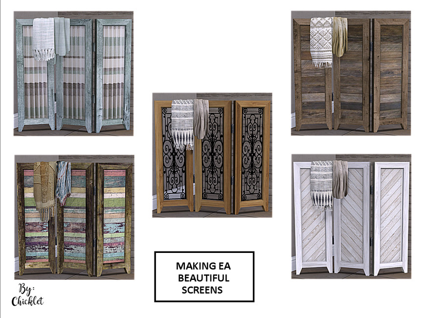 The Sims Resource Making EA Beautiful Don't Peak Room Divider Recolor