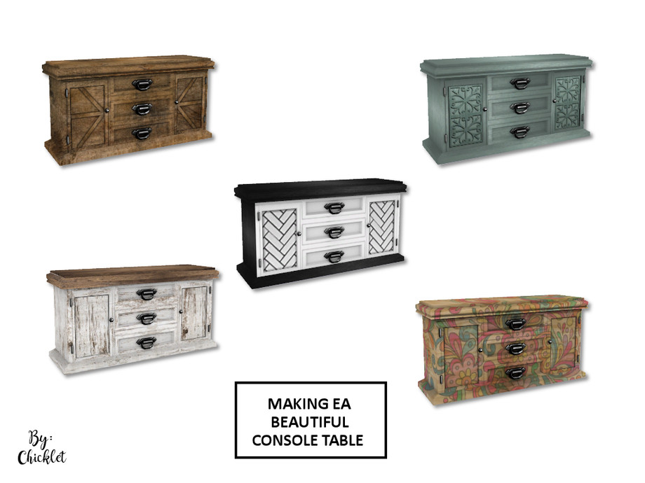 The Sims Resource Making EA Beautiful Wooden Selvadorian Hall Table