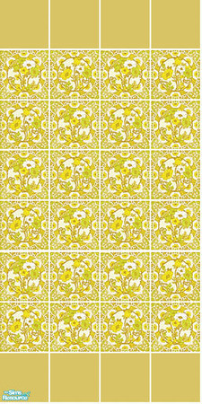 Sims 2 — Posey Tile Set - Gold Wall by s00z — 