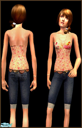 Sims 2 — Devastare Spring 2007  - Primaverile by DDCItalia — A teen outfit full of style and zest. A top with a floral