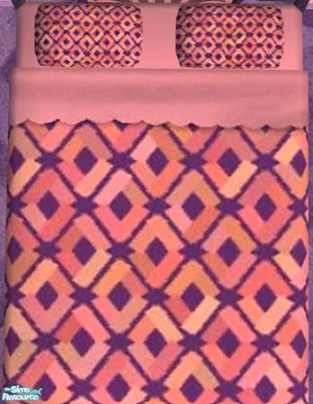 Sims 2 — Purple and Pink Diamond Bedding by RhondaBlonda — 