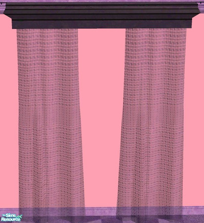 Sims 2 — Purple Curtain  by RhondaBlonda — This is a recolor of Mummysim's sheer curtain with pellment. You will need