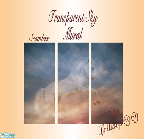 Sims 2 — Transparent Sky Mural by lollipop6969 — Here is a beautiful wall mural that I love.This wall mural is seamless
