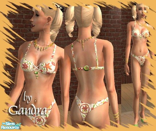 Sims 2 — Sexy female Lingerie - floral by sgandra — Your ladies sims will be sexy with this lingerie! Please don't upload