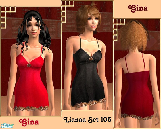 Sims 2 — Set 106 Gina by Lianaa — Gina