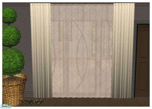 Sims 2 — Easy Breezy Dining Curtain by SSilver — Part of Easy Breezy Dining. Mesh by Padre333. This file is for the solid