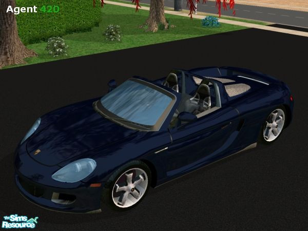 Sims 2 — Dark Blue Porsche Carrera GT Paint Job by Agent420 — A Dark Blue Paint Job for the Porsche Carrera GT. Mesh by