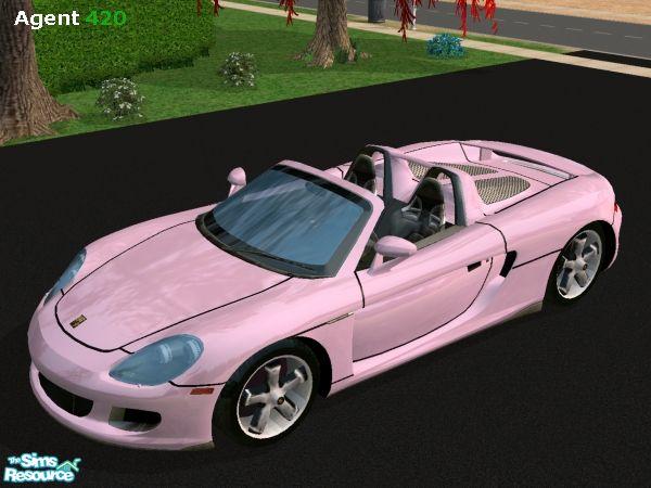 The Sims Resource - Milky Pink Porsche Carrera GT Paint Job