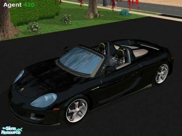 Sims 2 — Extreme Black Porsche Carrera GT Paint by Agent420 — An Extreme Black Paint Job for the Porsche Carrera GT. Mesh