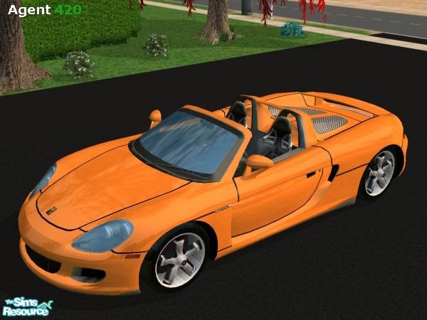 Sims 2 — Orange Porsche Carrera GT Paint Job by Agent420 — An Orange Paint Job for the Porsche Carrera GT. Mesh by