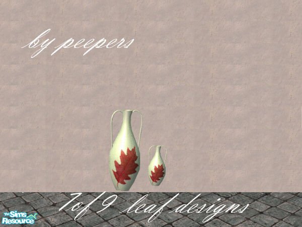 Sims 2 — leslie_pressed leaf 71126 - Individual  by peepers42 — leaf design for the perfect garden. I am putting these