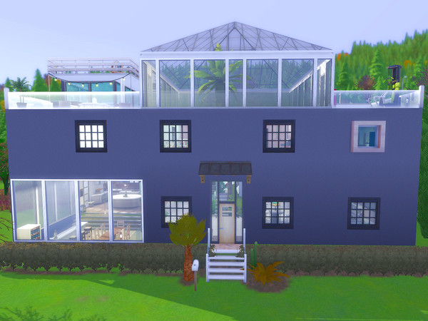 Sims 4 — TROPICAL HOUSE by camlovesbeer — Big house made for very big family. There is a palm in the center of the house,
