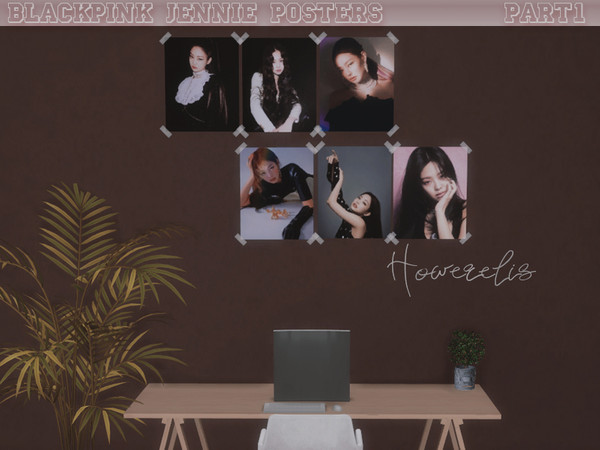 Sims 4 — Jennie Blackpink posters  part 1 by Howerelis — 6 swatches Blackpink posters