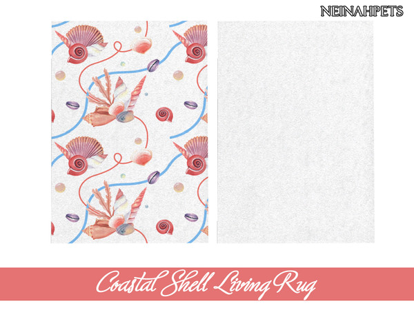 The Sims Resource | Coastal Shell Living Rug