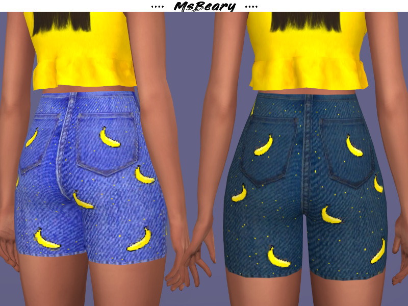 MsBeary's Denim Banana Shorts