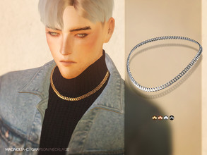 Sims 4 — Magnolia-C - Grayson Necklace by magnolia-c — 4 colors / Custom thumbnail / Shadow and specular maps / All LODs 