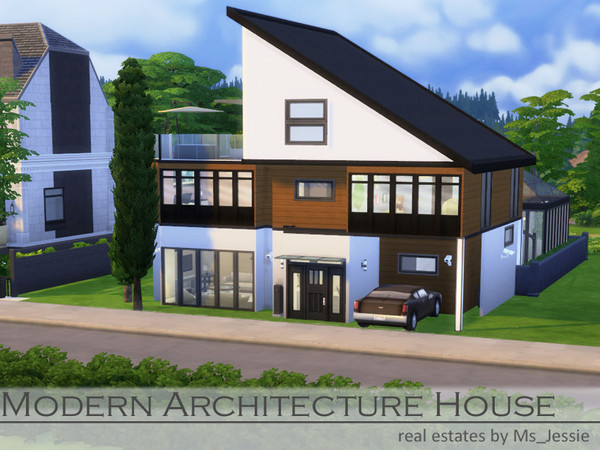 Sims 4 — Modern Architecture House by Ms_Jessie — A very modern home perfect for a small family. On the ground floor