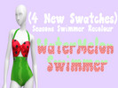 Sims 4 — Watermelon Swimmer - Seasons needed by QueerAndTotallyOriginalSims — This swimsuit recolour comes with 4