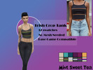 Sims 4 — Trish Cropped Tank by mintsweettea — Striped crop tank