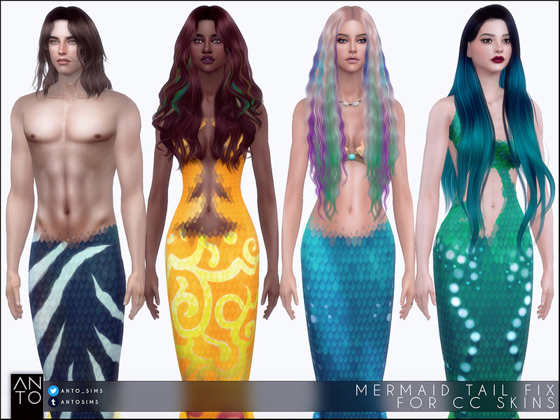 Anto - Mermaid tail fix for CC skins.