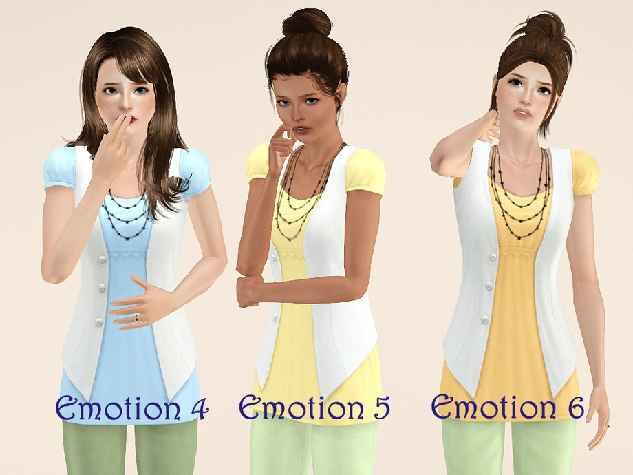 Mod The Sims - Male Emotions - Poses 32 to 45