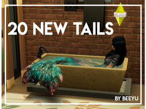 Sims 4 — 20 new mermaid tails by Beeyuzu — 20 new colors of maxis mach default tail. Is avaiable for both feminine and