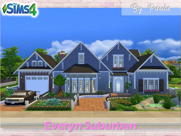 Sims 4 — Everyn Suburban by PaulaBATS — Suburban house, spacious and comfortable. Great for a big family. Contains 4
