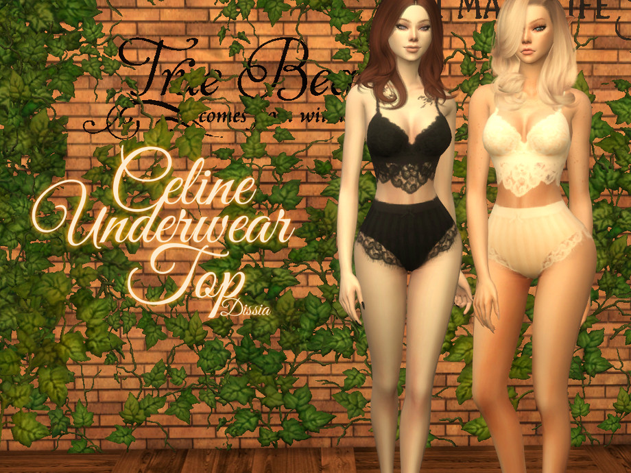 The Sims Resource - Celine Underwear Top