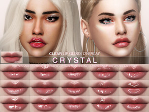 Sims 4 — Crystal Clear Lipgloss Pack N01 by Pralinesims — Clear lipgloss in 60 versions, made especially for my Lavender