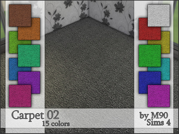 Sims 4 — M90 Carpet 02 by Mircia90 — Carpet in 15 colors.