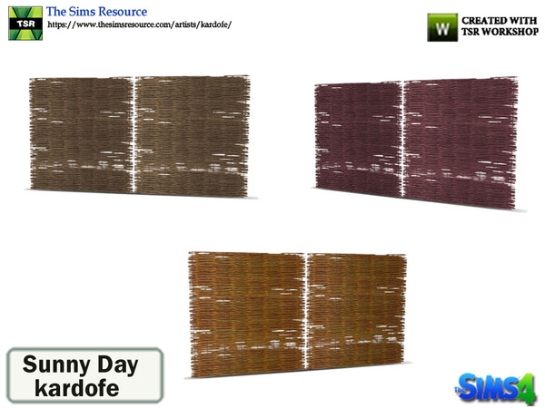 Sims 4 — kardofe_Sunny Day _Divider by kardofe — Heather room divider, in three colour options 