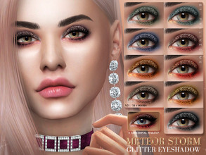 Sims 4 — METEOR STORM Glitter Eyeshadow N74 by Pralinesims — Glitter eyeshadow in 29 colors.