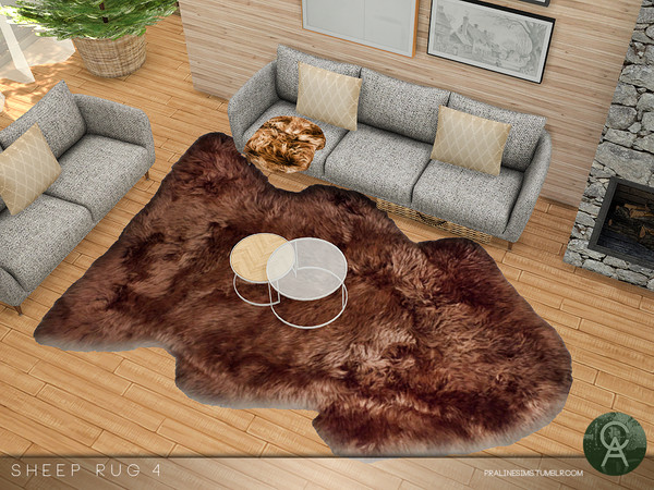 Sims 4 — Sheep Rug 4 by Pralinesims — By Pralinesims