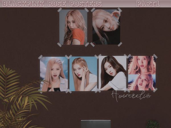 Sims 4 —  by Howerelis — 6 swatches Blackpink posters