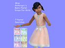 Sims 4 — Basic Pastel Dress For Children by Miss_Anthropic — Basic pastel dress for female children. Comes in 7 swatches.
