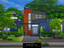 Sims 4 — Midnight Oil by Ettoire — Modern, minimal, two story bachelor pad for your sims. Backyard has a small pool,