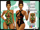 Sims 4 — Patterned Summer Swimsuit Top by tashamaria2 — - Seashell Top -comes in 14 different swatches, colours and