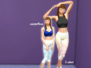 Sims 4 — Gradient Swirl Yoga Leggings by axiopoeticus — Yoga pants - 3 colors