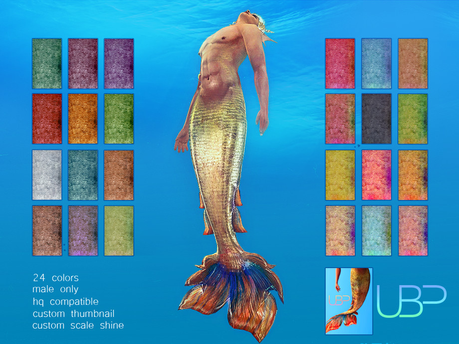 Sims 4 - mermaid tail retexture by Urielbeaupre - retexture for one of the tail...