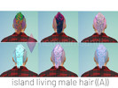 Sims 4 — Island Living Male Hair 1 by memysimsandi — In an attempt to find a color palette I really enjoyed, I ended up