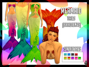 Sims 4 — Gradient Mermaid Tails by tashamaria2 — - Gradient Mermaid Tails -comes in 9 different swatches. - For females -
