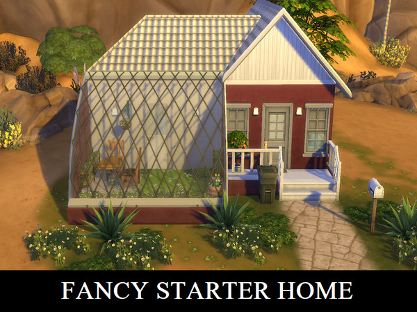 Sims 4 — Fancy Starter Home. by Niicah — A fancy starter home for a newly single mom and child/teenager. One bed, one